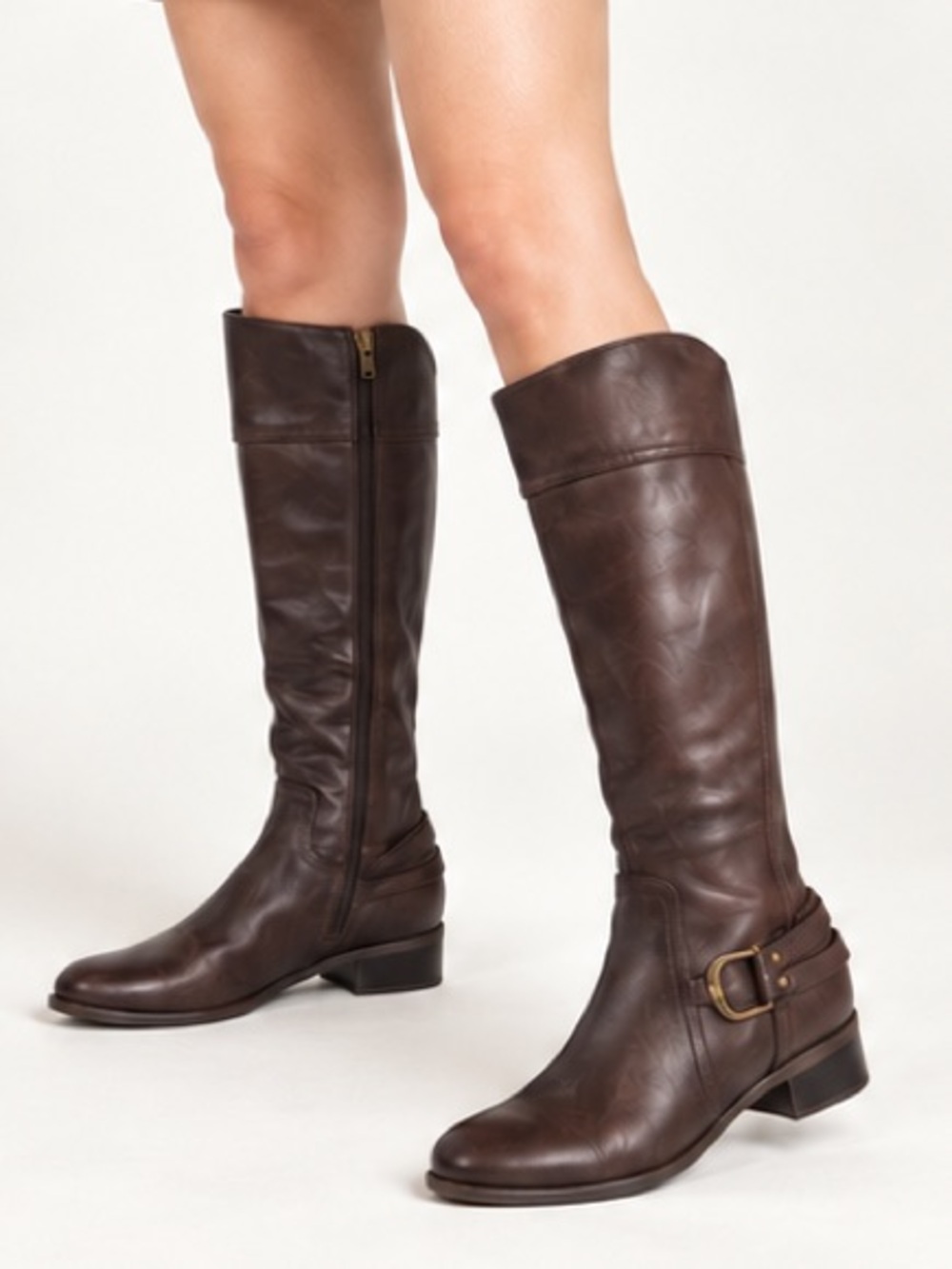 Audrey Brooke Vicky riding boots Brown Knee-High Leather Boots. Size 7M
